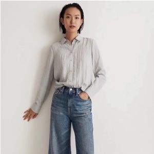 Madewell Light Gray Button-Down Shirt